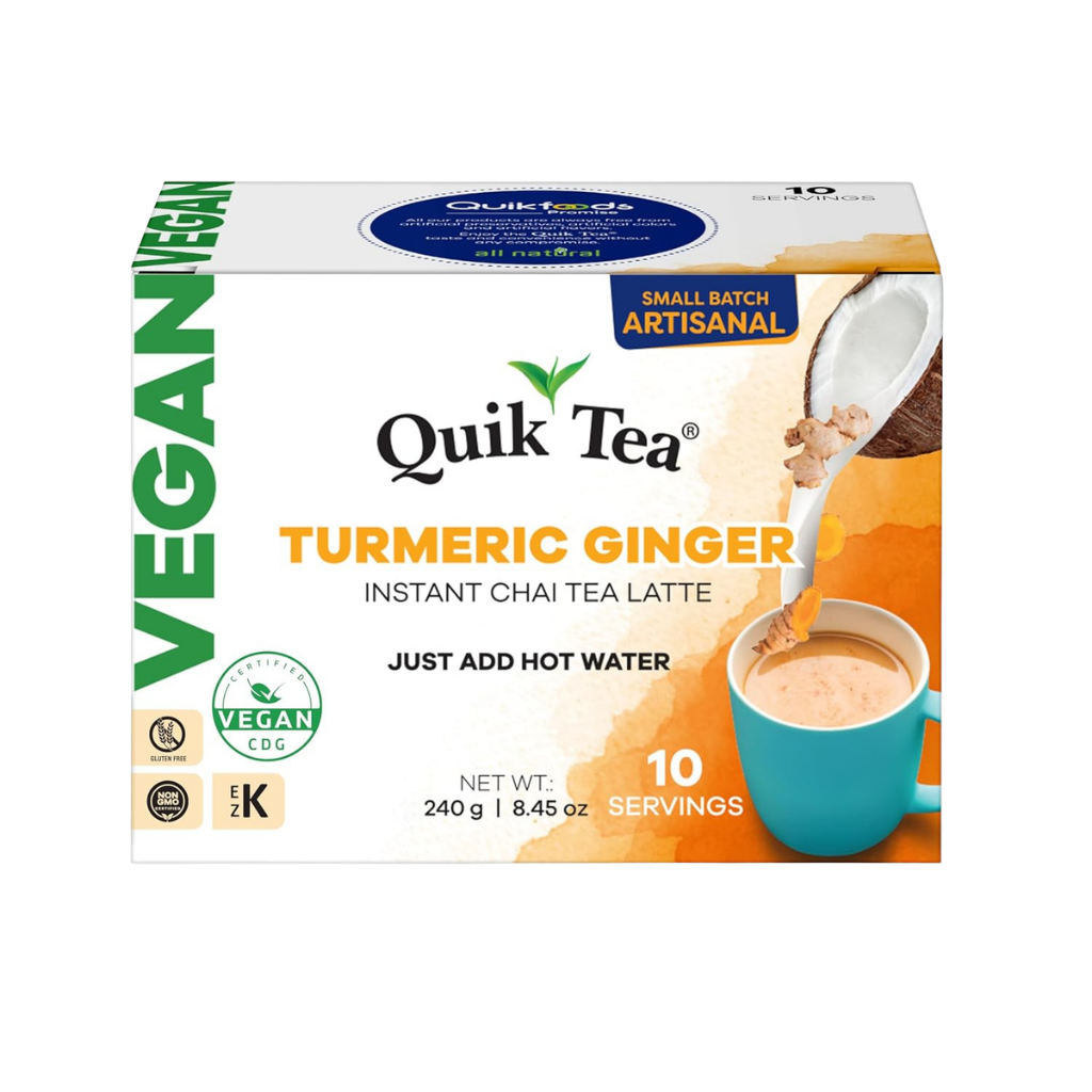 Quik Tea Turmeric Ginger Instant Chai Tea Latte 10 servings buy online USA - 1